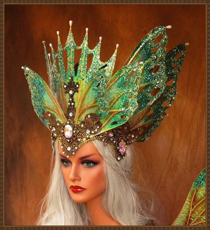 Iridescent Fairy Butterfly Queen Crown**Iridescent white/Teal/Gold**FREE SHIPPING**Costume/Masquerade/Cosplay/Weddings by DeAmbershayFairyCo on Etsy Iridescent Fairy, Butterfly Queen, Fairy Wings Costume, Costume Masquerade, Head Dresses, Fairy Butterfly, Fairy Crown, Mermaid Crown, Iridescent White