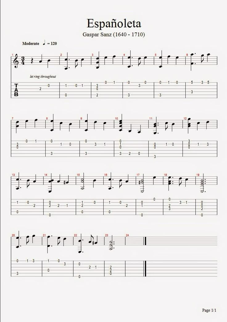 spanish guitar tabula with the words espanoleta on it