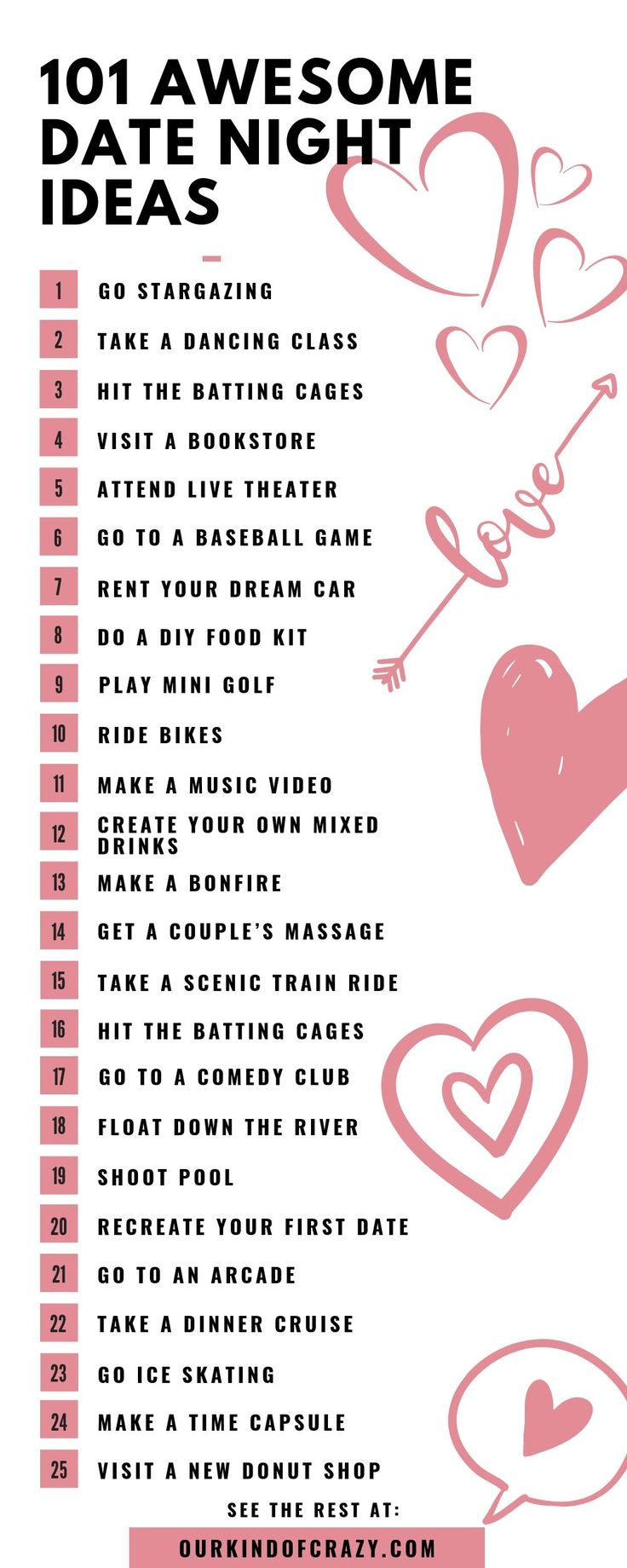 the top ten things to do for valentine's day, including date night ideas