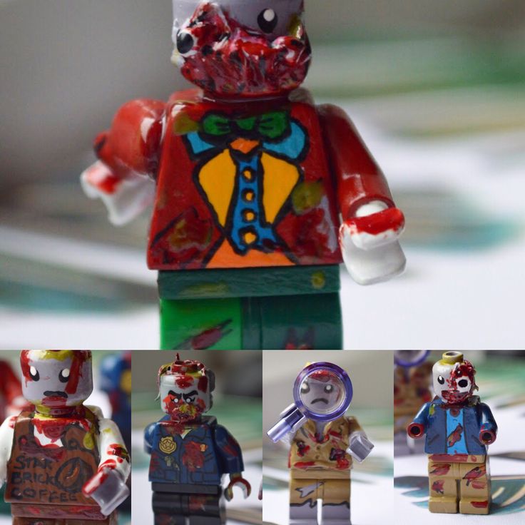 there are many legos that have been made to look like they're clowns