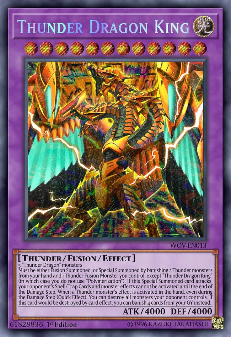 the card for thunder dragon king