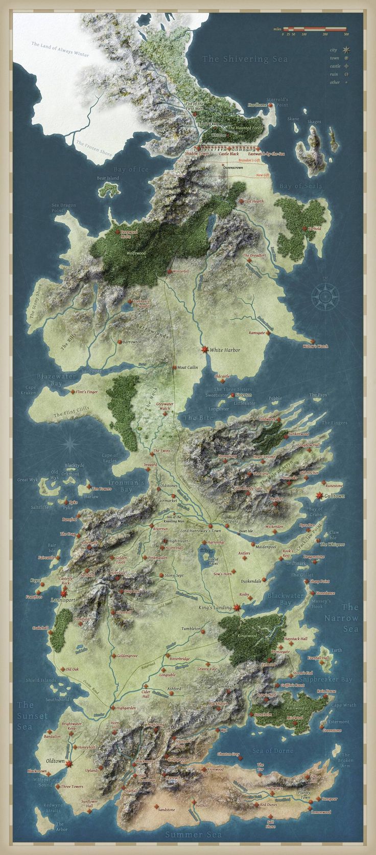 Fan made map of Westeros by Tear | Westeros map, Game of thrones art ...