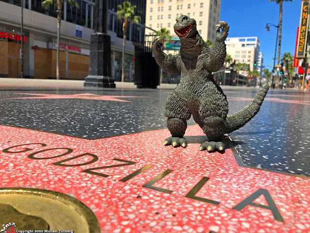 godzilla statue on hollywood walk of fame