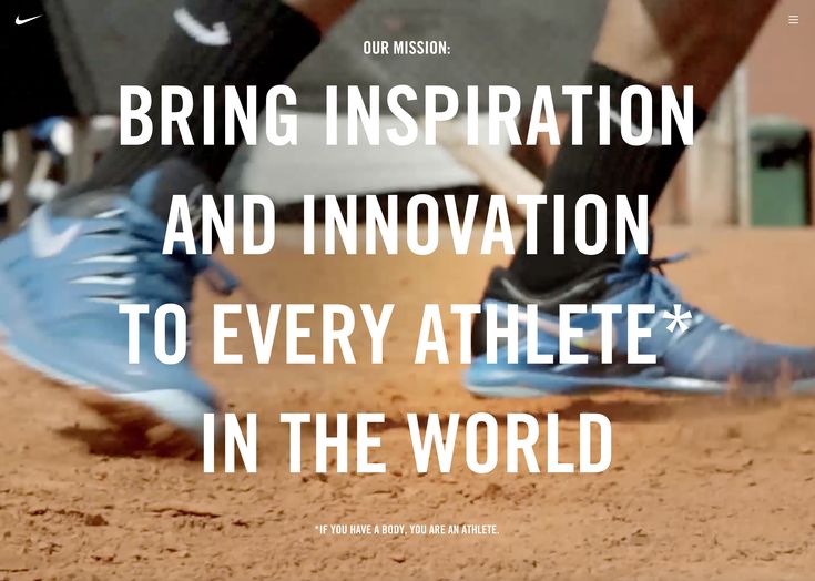 a person wearing blue shoes with the words bring inspiration and innovation to every athlete in the world