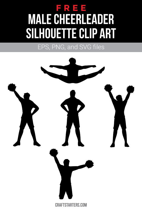 Download Free male cheerleader silhouette clip art (personal use ...