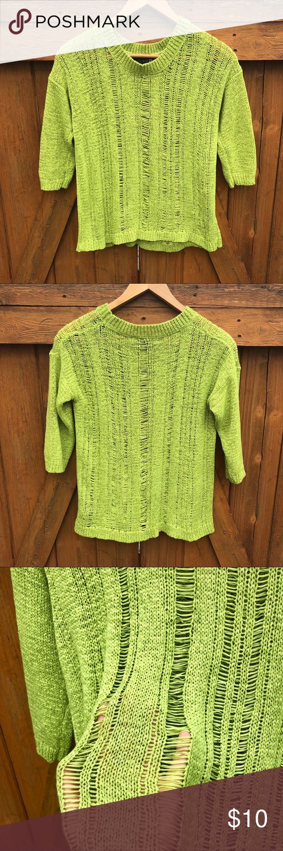 Textured Lime Green Sweater, Partly Sheer Awesome lime green top with sheer vertical strips. Lightweight and breezy so is perfect for the spring, as well! Add a pop of color to any outfit. Forever 21 Sweaters Crew & Scoop Necks Lime Green Top, Lime Green Sweater, Forever 21 Sweater, Green Top, Green Tops, Green Sweater, Lime Green, Color Pop, Forever 21