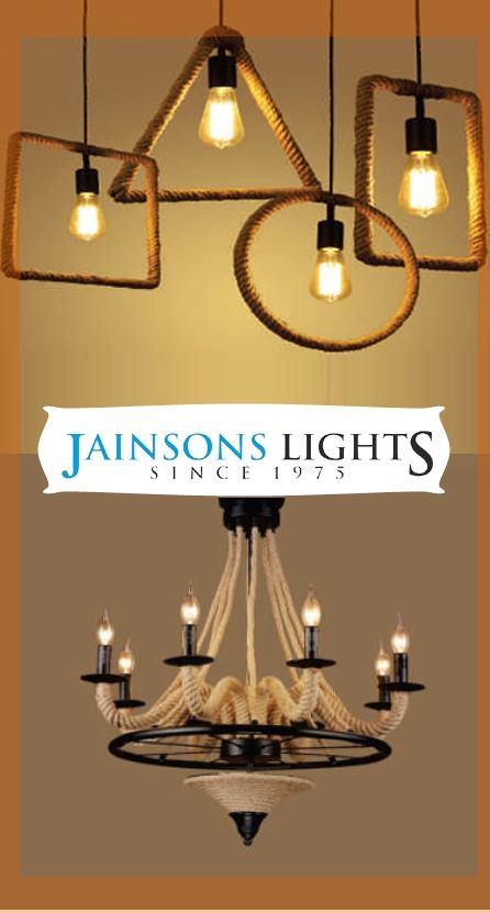 a chandelier with lights hanging from it's sides and the words, janssons lights inc