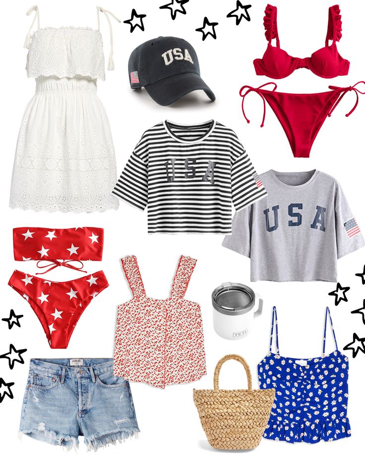 Fourth of July outfit inspiration from Amazon Cute 4th Of July Outfits, Fourth Of July Outfits, Fourth Of July Outfit, Minimalist Moda, Quick Fashion, Fall Fashion Skirts, Summer Festival Outfit, Fashion Tips For Girls, July Outfits