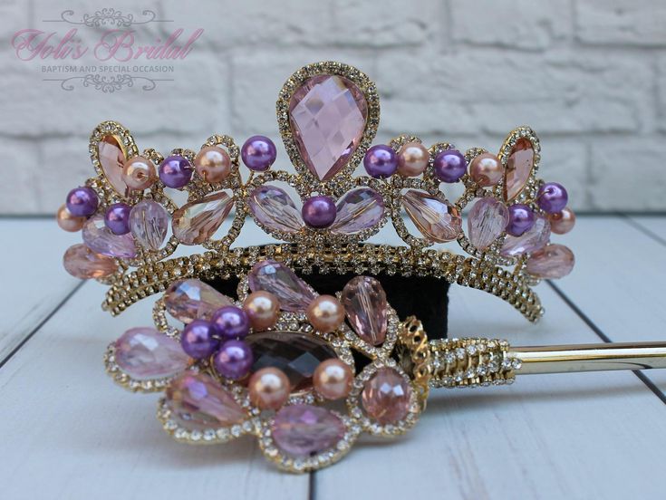 Fast Shipping Gold Little Girl Sparkling Pearl Tiara With Etsy