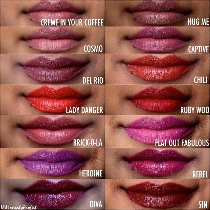 MAC lipsticks for dark skin Mac Lipstick Swatches Dark Skin, Lipsticks For Black Women, Mac Del Rio Lipstick, Mac Lipstick Shades For Brown Skin, Ruby Woo Mac On Dark Skin, Dark Skin Lipstick, Lipstick For Dark Lips, Top Mac Lipsticks, Mac Lipstick Colors