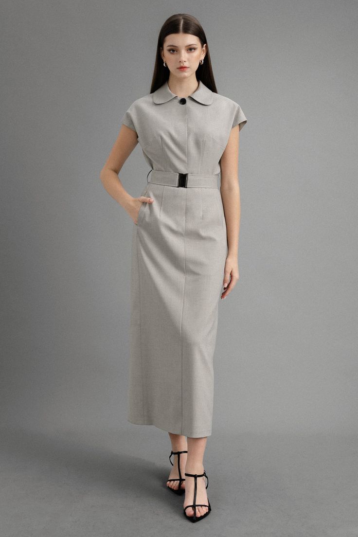 Elegant Sheath Maxi Dress For Fall, Elegant Tailored Tweed Dress For Formal Occasions, Chic Sheath Midi Dress For Office, Elegant Maxi Dress For Office, Elegant Wool Tweed Dress For Formal Occasions, Fitted Tweed Midi Dress For Evening, Elegant Formal Wool Tweed Dress, Fitted Midi Length Tweed Dress For Evening, Fitted Midi Length Maxi Dress For Office