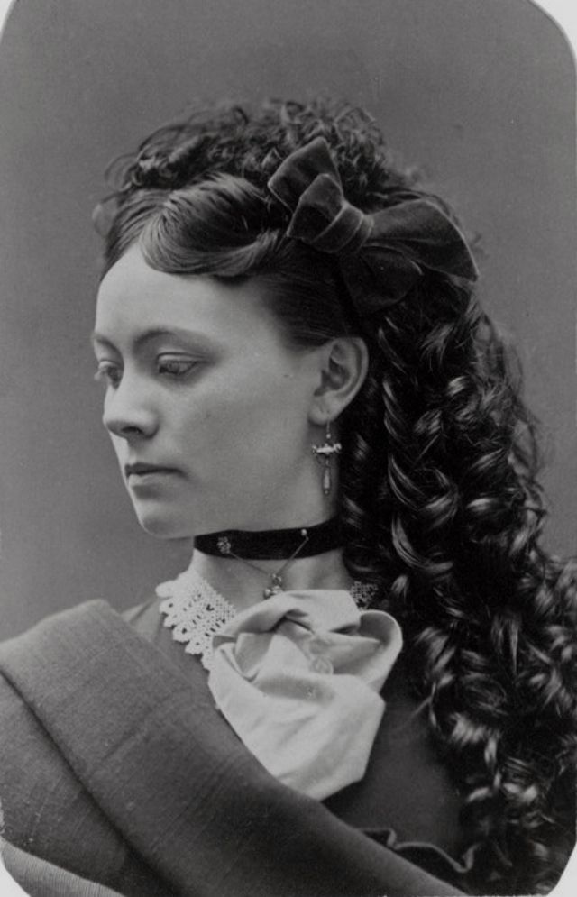 1800s Hairstyles, 19th Century Hair, Era Hairstyles, Lewiston Maine, Historical Hairstyles, Elaborate Hairstyles, 19th Century Women, 1870s Fashion, Victorian Hair