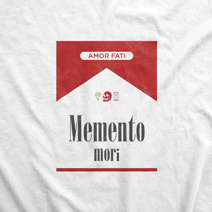 a white t - shirt with the words menetoo mori printed on it