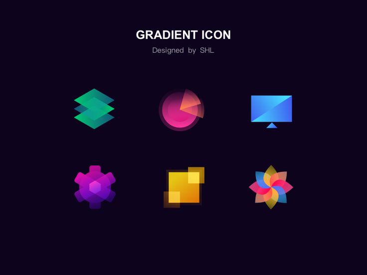 Gradient Icon | Icon design, Text logo design, Flat design icons