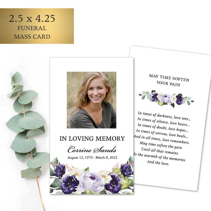 Pin on Funeral Mass Cards