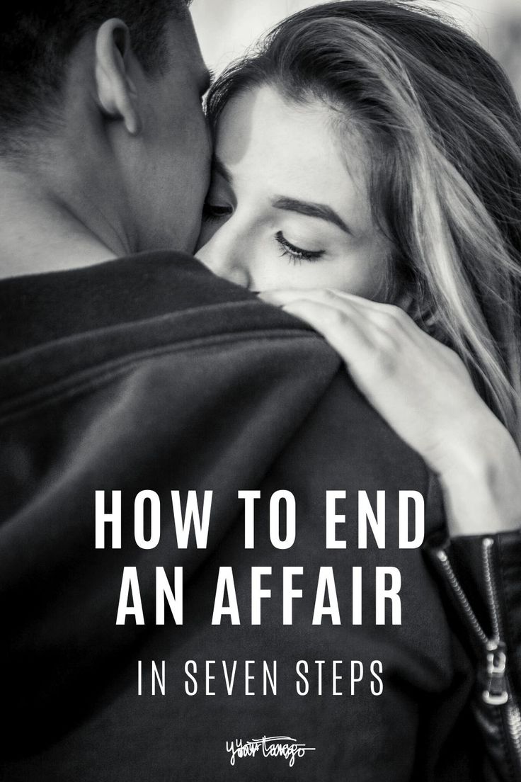 a man and woman embracing each other with the words how to end an affair in seven steps