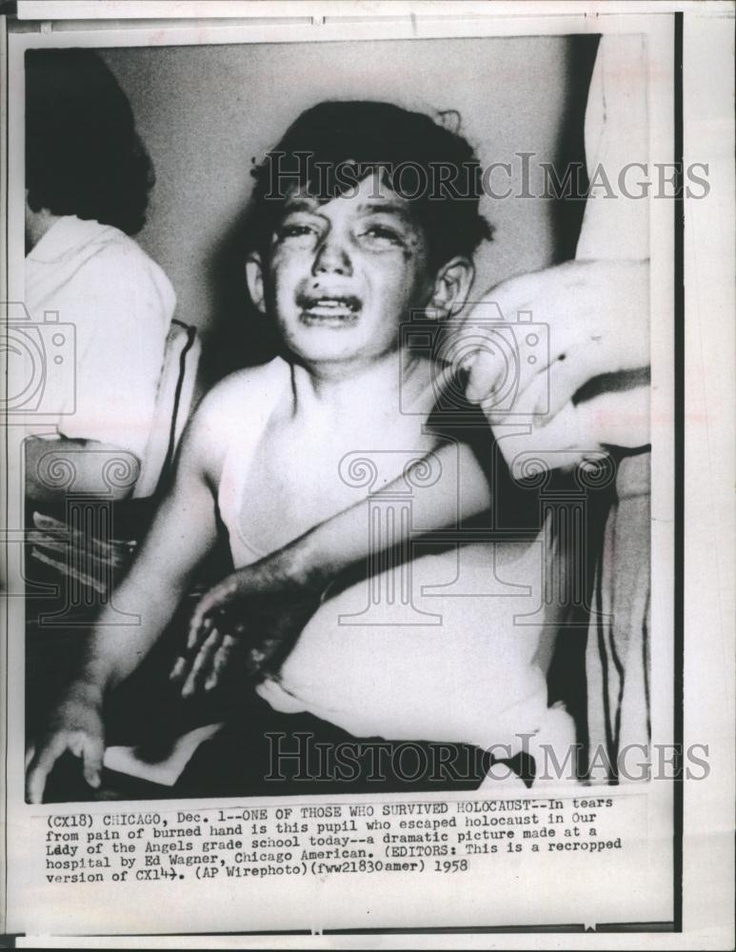 1958 Press Photo Chicago Crying Boy Our Lady of Angels Grade School ...