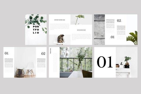 an open brochure with plants on it and the number one in front of it