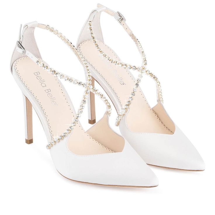 bella belle madison ivory criss cross crystal strap heels Bella Belle Shoes, Belle Shoes, Pearl Wedding Shoes, Dance Partner, Crystal Wedding Shoes, Wedding Shoes Low Heel, Dance All Night, Ivory Wedding Shoes, Wedding Shoes Lace