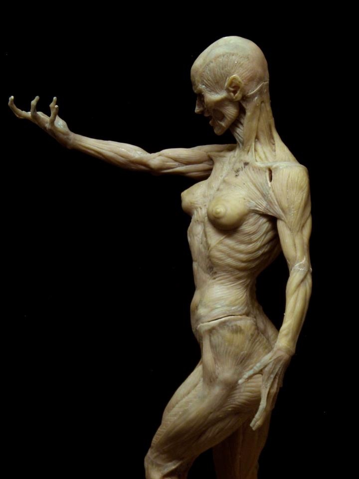 an image of a statue of a woman with muscles