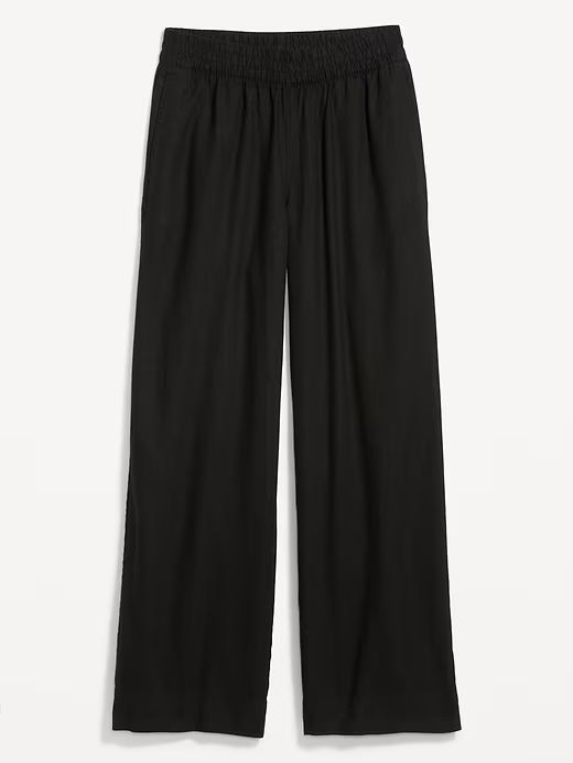 High-Waisted Linen-Blend Wide-Leg Pants | Old Navy Black Sapphire, Back Patch, Petite Size, Linen Blend, Leg Pants, Wide Leg Pants, Old Navy, Wide Leg, High Waisted