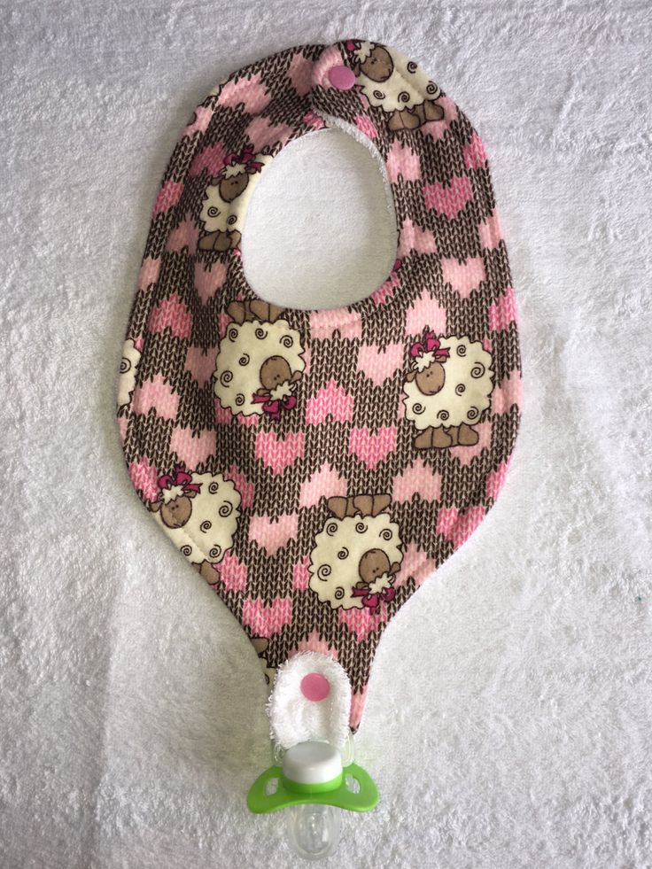 Baby Bib with pacifier holder by CoutureKarisso on Etsy Pacifier Holder, Baby Bibs, Travel Pillow, Handmade Gift, Trending Outfits, Handmade Gifts, Unique Jewelry, Gifts, Clothes