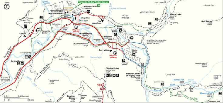 a map showing the location of several trails