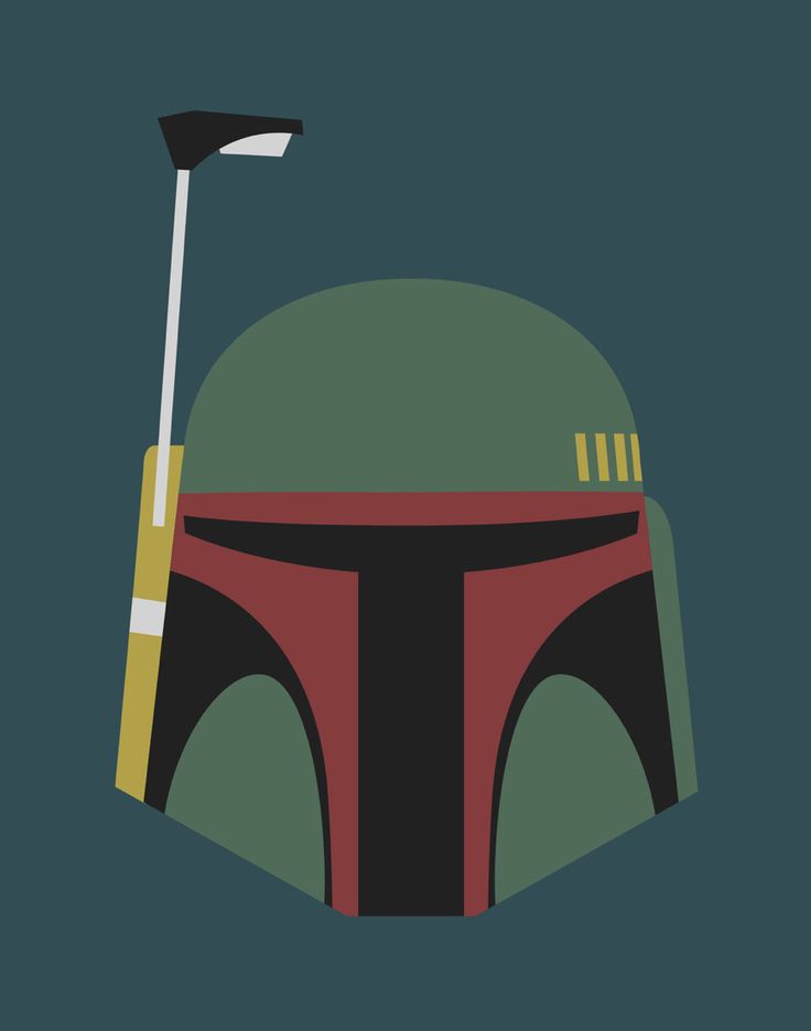 the boba fett helmet is shown with a flag on it's head