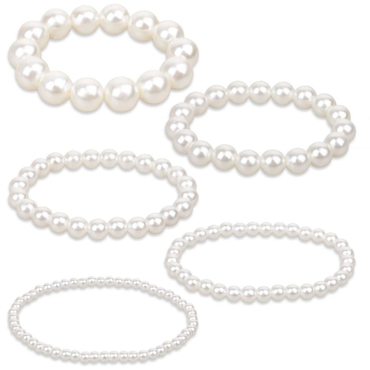 PRICES MAY VARY. 【Set of 5】5 pieces of white pearl bracelets for women will be delivered to you under this package for your daily wearing. 【Stackable】This stack pearl bracelet can be worn stackably or be worn together with other bracelets or watches, or be worn separately. 【Stretchy】This stretchy pearl bracelet is not only a fashionable decoration, but also a sincere friendship, show your grateful to your friend for their continuous support and companionship! 【White Pearl】White pearl bracelet ca Bridesmaid Pearl Bracelet, Bracelets For Girls, Bridal Bracelet Pearl, White Fits, Elastic Bracelets, White Pearl Bracelet, Faux Pearl Bracelet, Pearl Bracelets, Bridesmaid Pearls