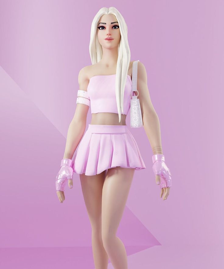 a barbie doll is wearing a pink outfit