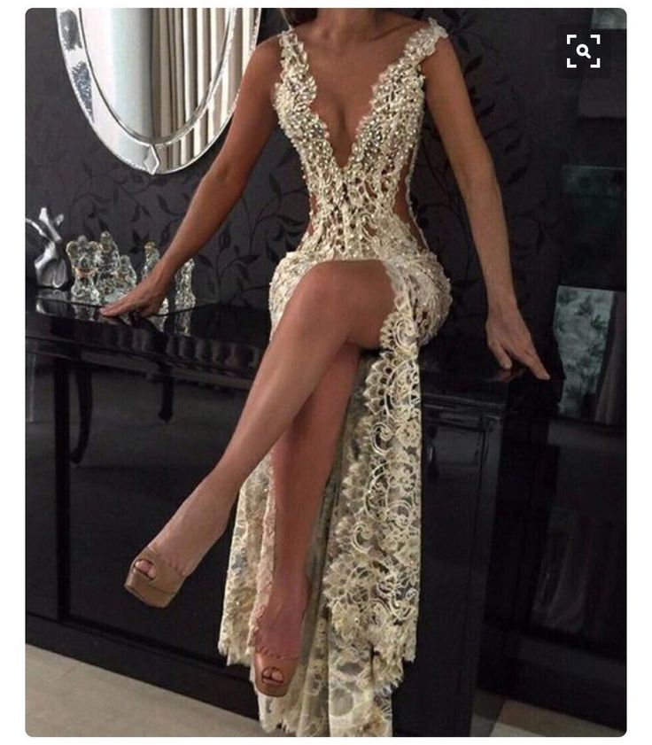 2017 sexy sheer lace prom dresses deep v neck front slit long party dress Popular Prom Dresses, Lace Evening Gowns, Long Prom Gowns, Chanel Couture, Prom Dresses Sleeveless, Lace Prom Dress, Backless Prom Dresses, فستان سهرة, Prom Dresses With Sleeves