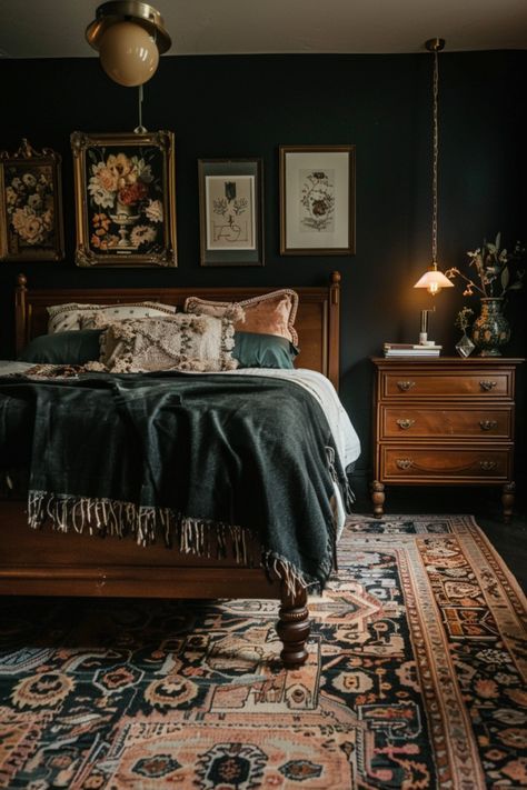 Eclectic Elegance Showcasing the Fusion of Styles in Moody Bedrooms ...