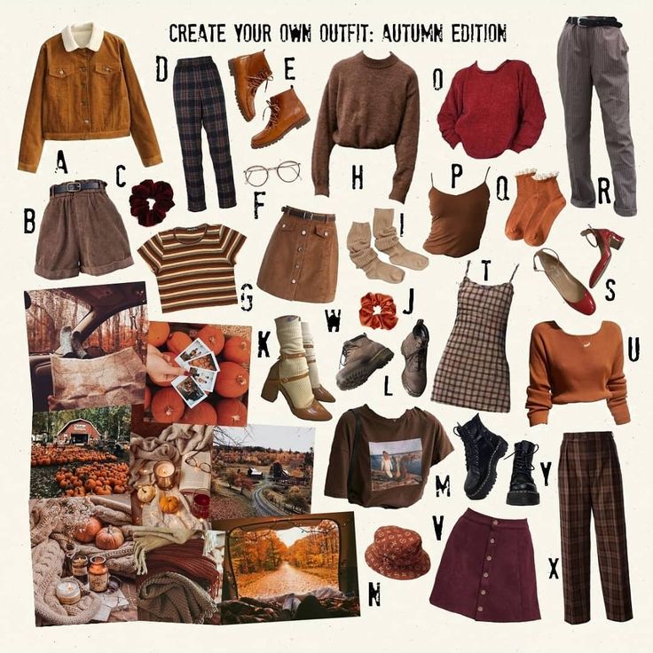 hannah on Instagram: “An autumn create your own outfit for you!! I live making these and I hope you guys like them :) I'd pick G, V, J, Q, Y . . Q: what outift…” Make An Outfit Aesthetic, Dark Academia Fashion Women, Rad Outfits, Outfit Generator, Moodboard Fashion, Guy Outfits, Sporty Street Style, Niche Memes, Paris Style