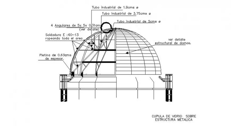 Dome structural detail drawing in AutoCAD file. #cadbull #autocad #caddrawing #architecture #constructioncad #domestructure Section Detail, Wall Section Detail, Folding Architecture, Detail Drawing, Dome Structure, Structural Drawing, Brick Detail, Dome Ceiling, Cad Software