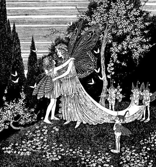 fairy tale golden age of illustration - Google Search Queen Illustration, Ida Rentoul Outhwaite, Fairy Tale Images, Story Books Illustrations, Fairy Stories, Elves And Fairies, Modern Fairytale, Fairy Queen, Fairytale Illustration