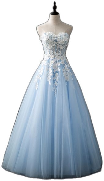 Long Outfit, Light Blue Prom Dress, Blue Tulle, The Prom, Strapless Corset, Lace Strapless, Senior Prom, Prom Dresses Blue, Chiffon Lace