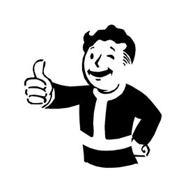 a black and white drawing of a man giving the thumbs up