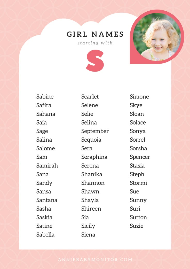 the girl names list for girls