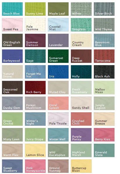 Cuprinol colour mixing shades | Cuprinol garden shades, Shed colours ...