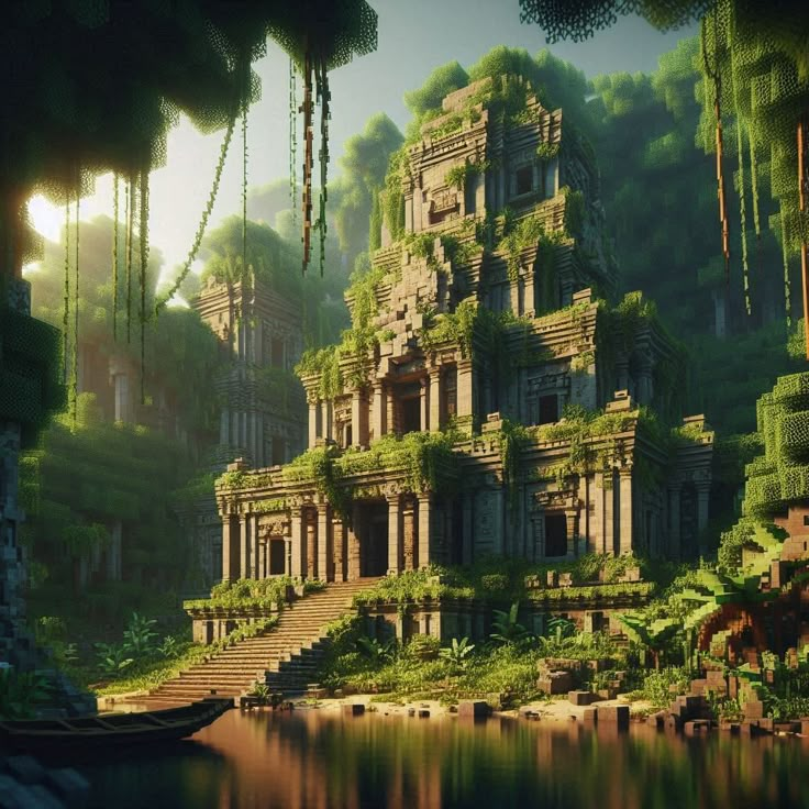 jungle temple in 2024 | Jungle temple, Minecraft jungle house ...