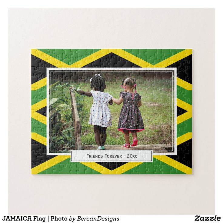 JAMAICA Flag | Photo Jigsaw Puzzle Flag Of Jamaica, Jamaican Flag, Jamaica Flag, Flag Photo, Family Keepsakes, Photo Caption, Photo Puzzle, National Flag, Inspirational Message