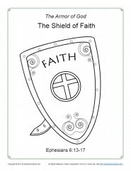 The Shield of Faith Coloring Page | Armor of god lesson, Shield of ...