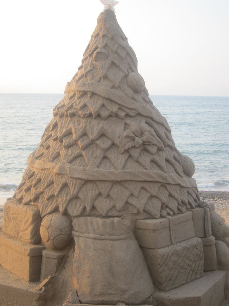 a sand castle made to look like it is on the beach