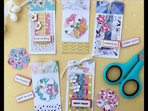 DIY Gift Tags ~ Using Plain Cardstock & Paper Scraps | Process Video ...