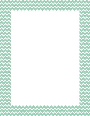 Printable Seafoam Green And White Mini Chevron Page Border | Printable ...