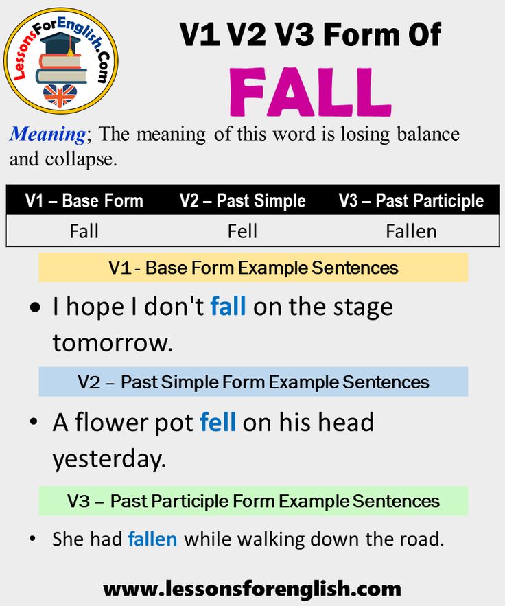 a poster with the words fall written in different colors and font styles, including one for each