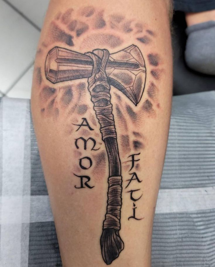 Stoic Tattoo Ideas, Stoic Tattoo, Amor Fati Tattoo, Philosophy Tattoos, Thor Hammer Tattoo, Hammer Tattoo, Tattoo Man, God Of Love, Band Tattoos