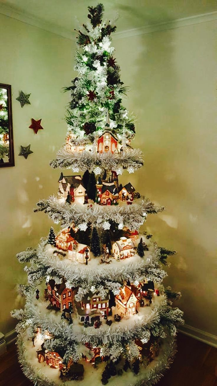 a christmas tree with many ornaments on it