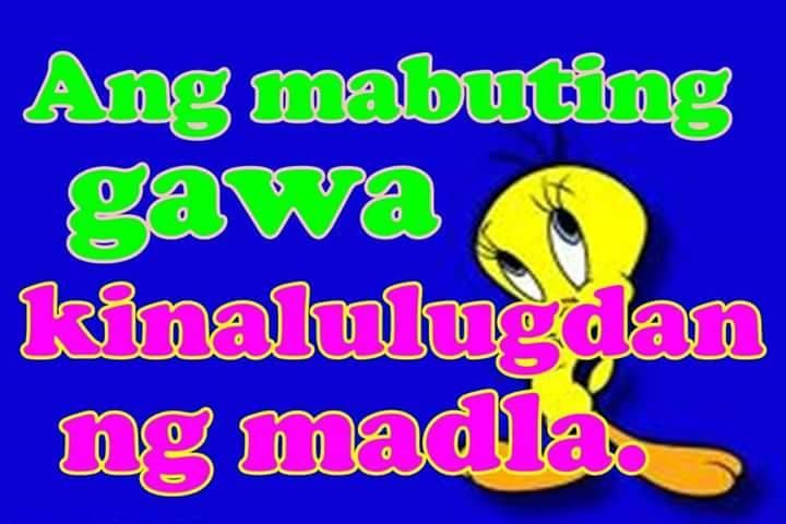 an animated cartoon character with the words angg mauting gava kinallungan ng mada