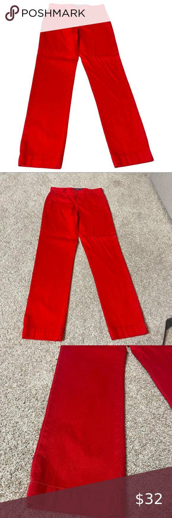 ❤️Ralph Lauren sport low rise red straight leg khaki pants with stretch 4R❤️ Straight Leg Khakis, Ralph Lauren Sport, Ralph Lauren Pants, Low Rise, Khaki Pants, Straight Leg, Ralph Lauren, Like New, Blazer